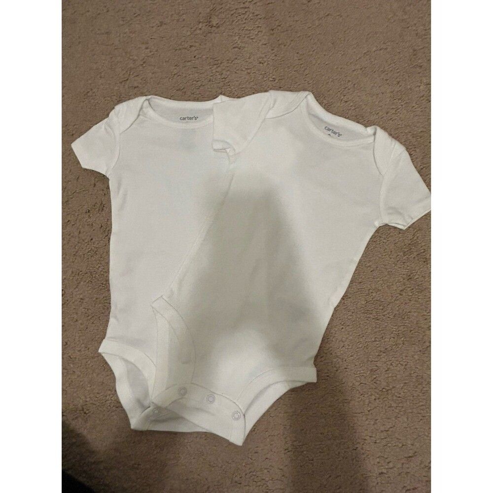 2 pc Carters White Onsie - 9 month